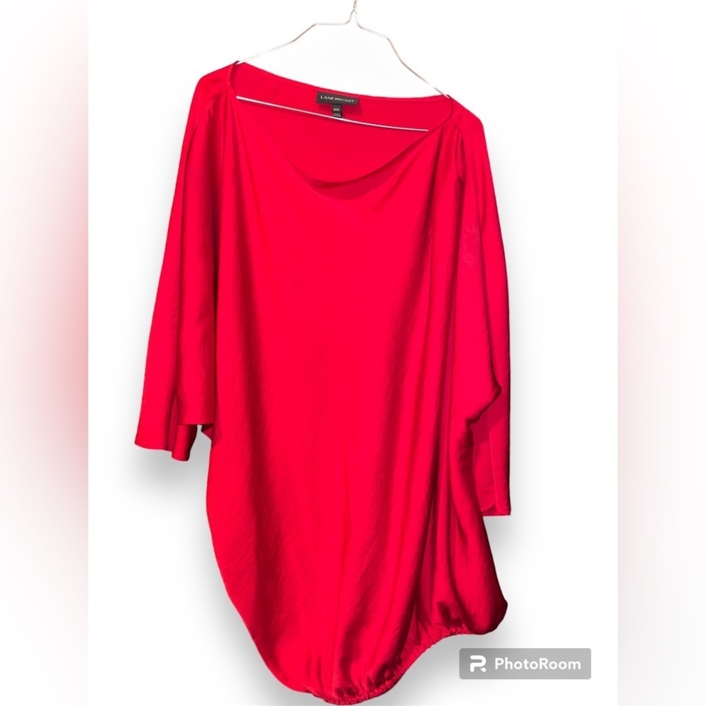 Lane Bryant 14/16 Women’s Red Asymmetrical Blouse